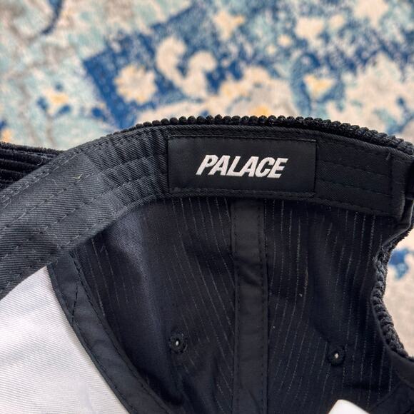 Palace Corduroy P 6-Panel Black Hat Cap O/S - Picture 3 of 5